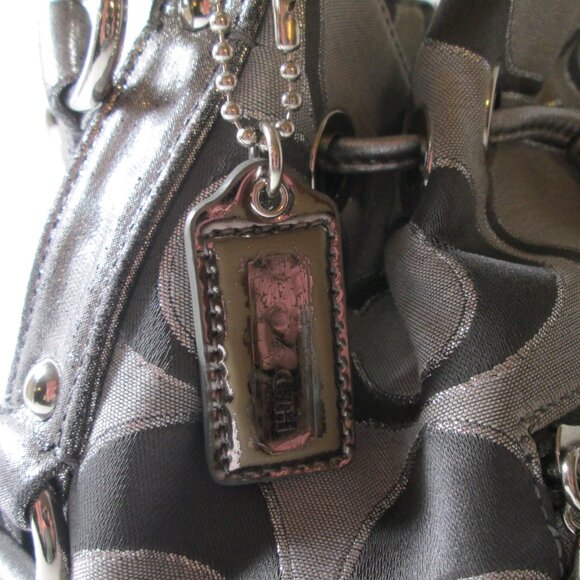 COACH SILVER MONOGRAM BUCKET BAG - Picture 5 of 8